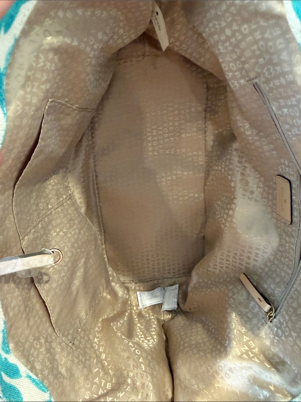 kate spade Blue, Teal & Cream South poplar street plentyfish tote - Picture 3 of 14